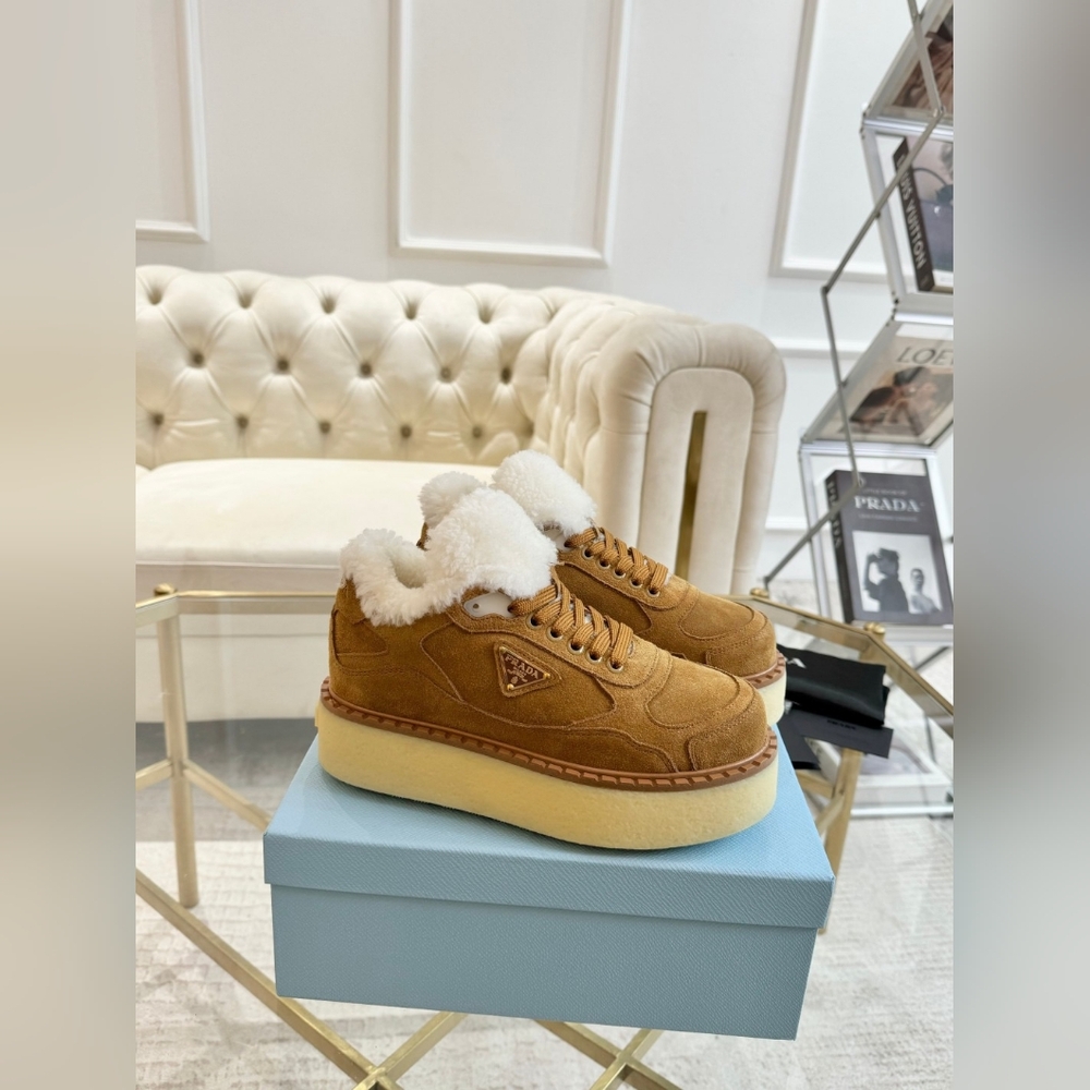 Prada Wool Snow Boots